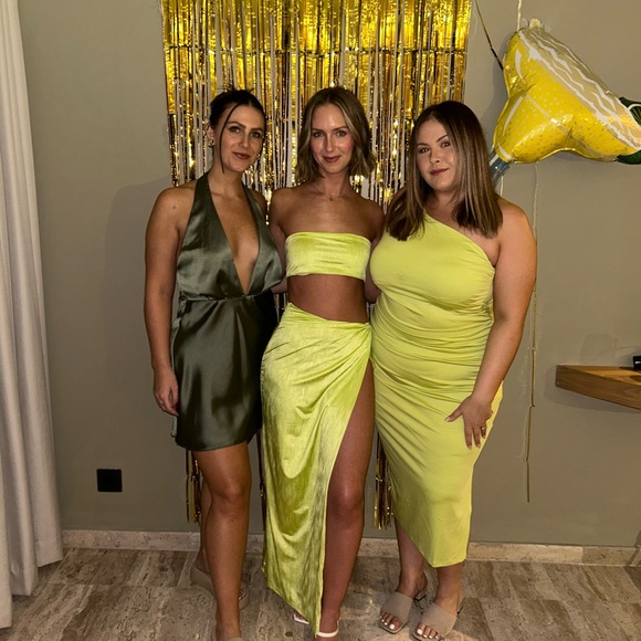 Lime green super down skirt set - Picture 6 of 7